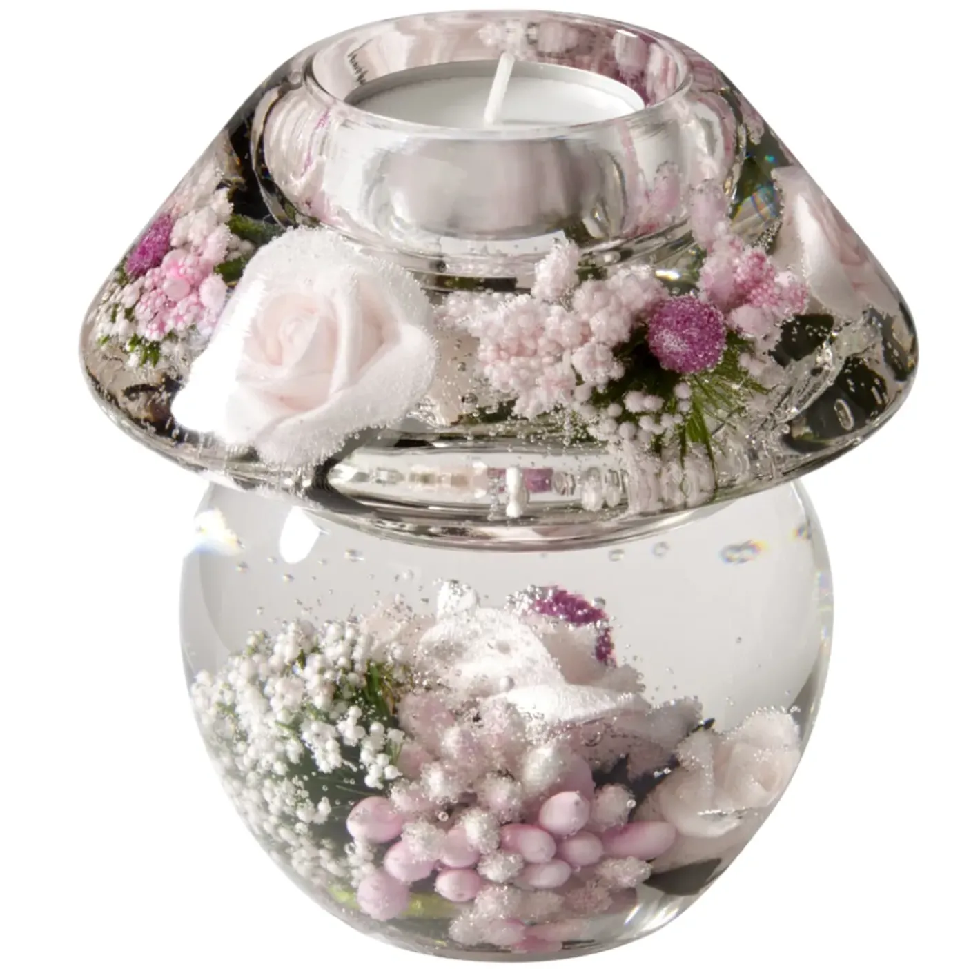 Käthe Wohlfahrt Kerzen & Teelichthalter-Dreamlight "Little Rose" - Kerzenhalter Noblesse Smart