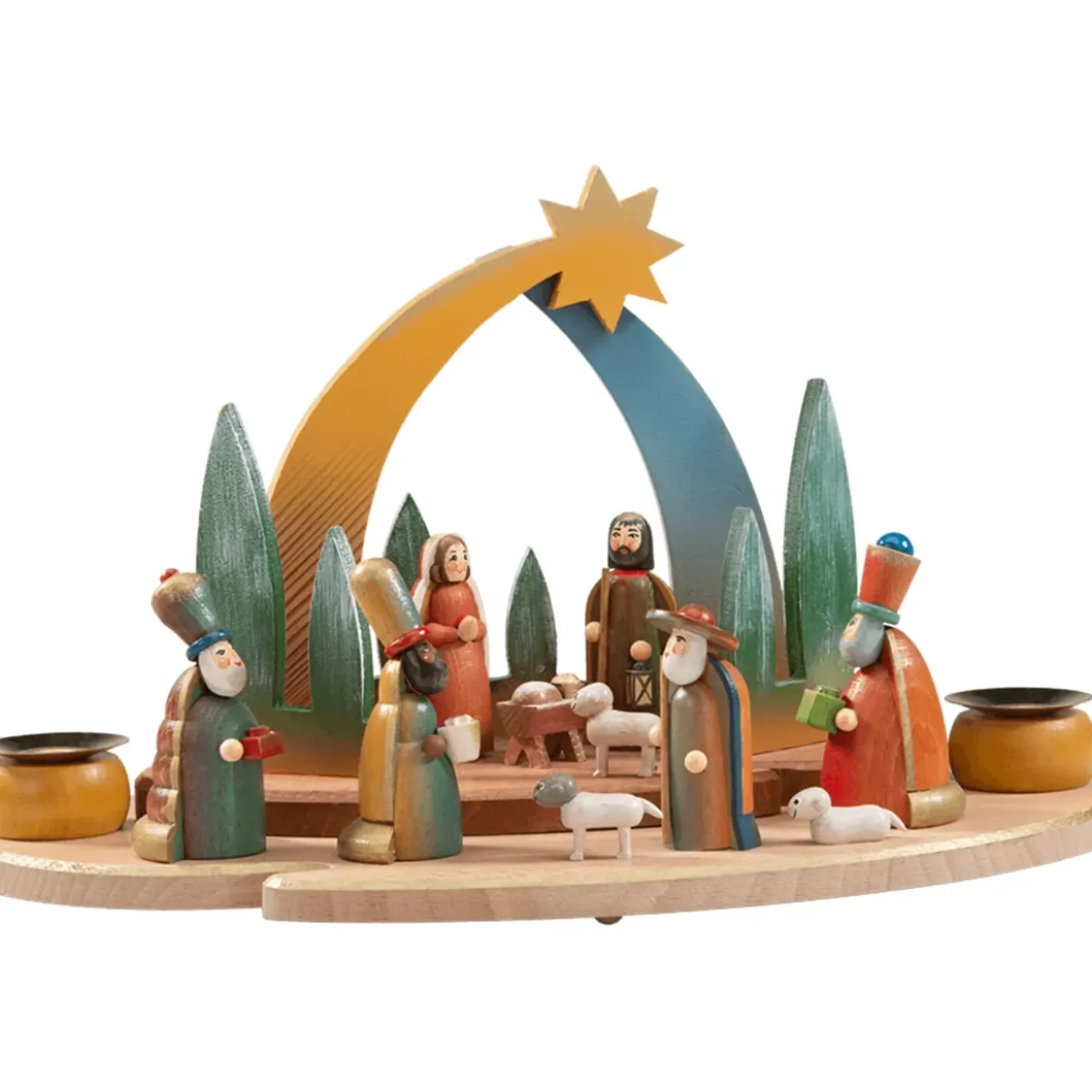 Käthes Original Krippen Und Krippenfiguren-Kerzenhalter "Heilig Abend"