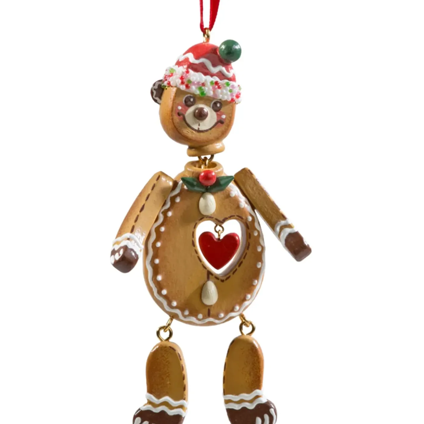 Käthes Original Baumschmuck Aus Holz-Lebkuchenbar Mit Herz