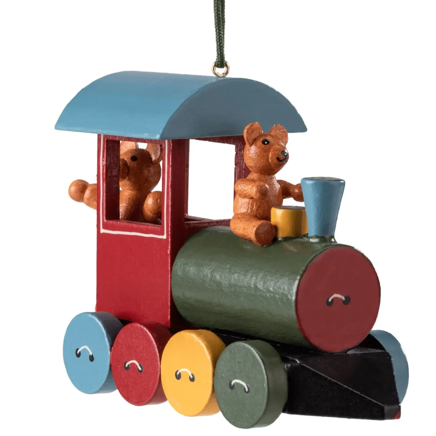Käthes Original Baumschmuck Aus Holz-Lok Mit Teddies