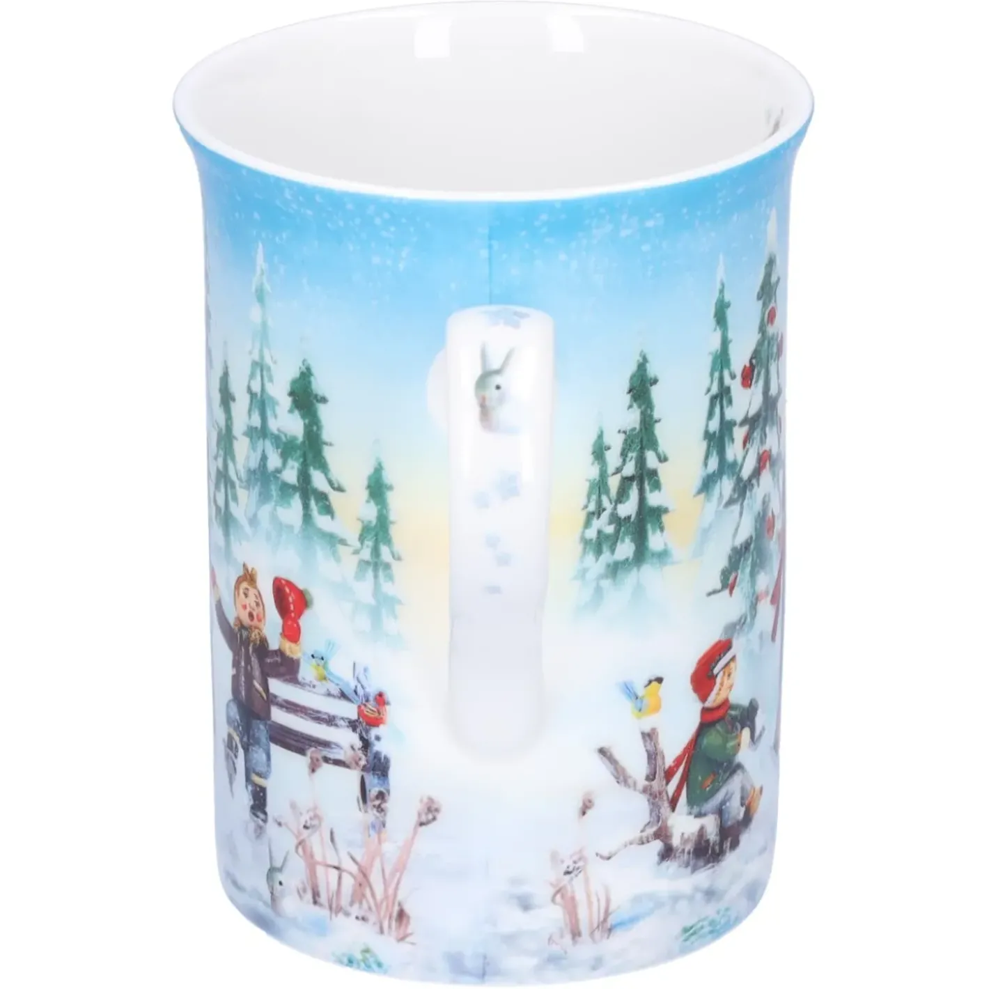 Käthe Wohlfahrt Tischdeko-Porzellan-Tasse "Schlittschuhlauf"