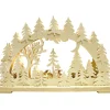 RATAGS Holzdesign Schwibbögen-Schwibbögen "Rehe In Der Abenddammerung", 230V Mit Usb A-Anschluss