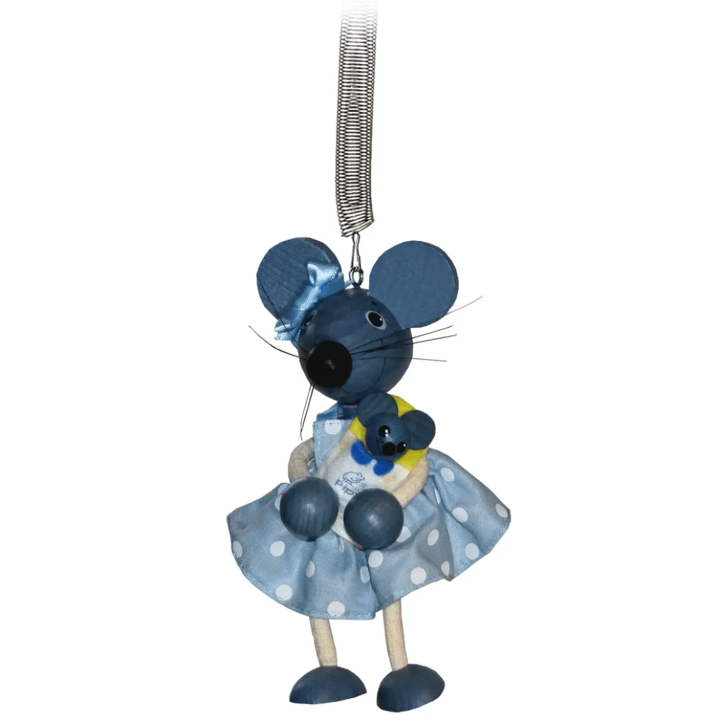 Käthe Wohlfahrt Spielzeug-Schwingfigur "Maus Mit Baby"