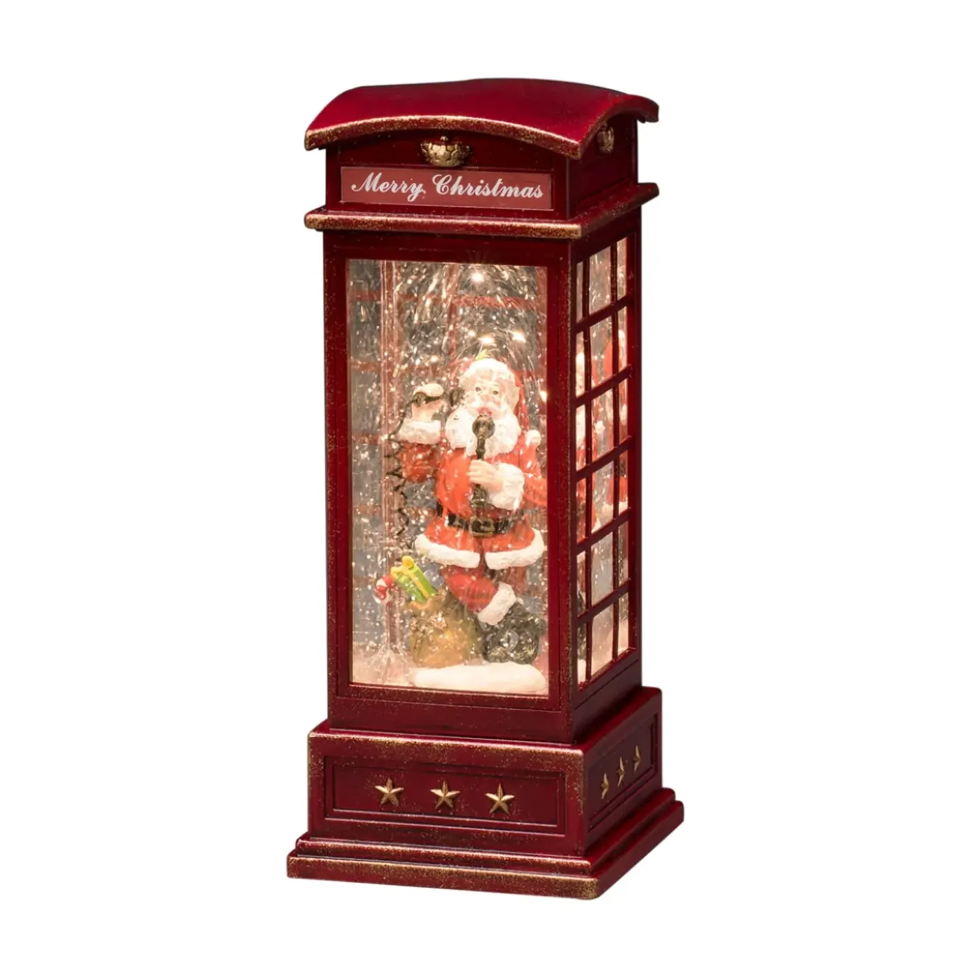 KONSTSMIDE Standfiguren-Telefonzelle Mit Weihnachtsmann