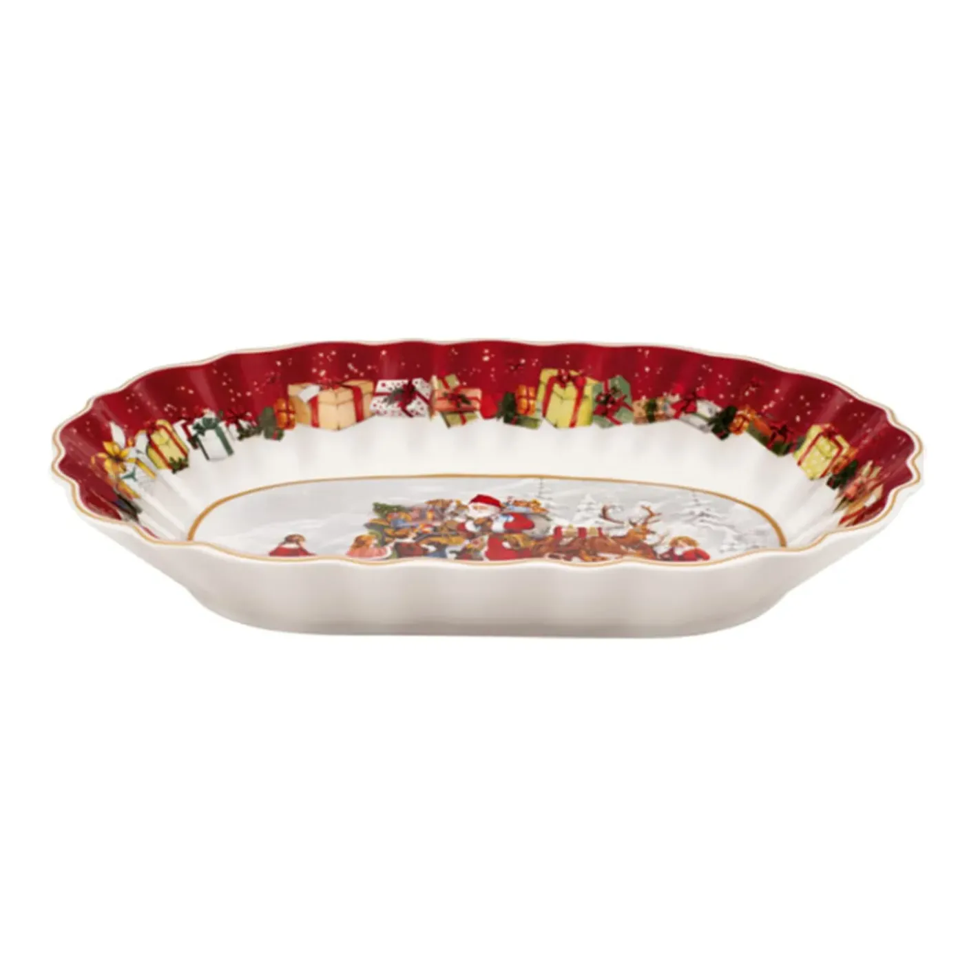 Villeroy & Boch Tischdeko-Toy'S Fantasy Grose Schale Oval, Santa Und Kinder
